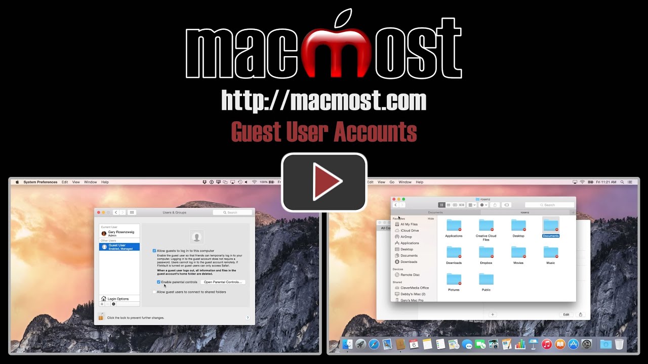 Guest account el capitan is asking for password iphone